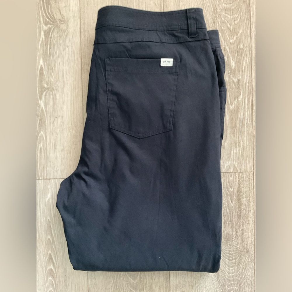 Orvis Pants Mens 40x30 Navy Blue Thermal Lined Straight Ski Snow Insulated